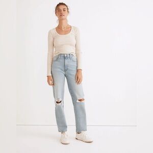 Madewell Light Wash Straight-Leg Jeans